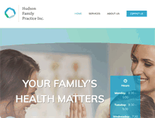 Tablet Screenshot of hudsonfamilypractice.com